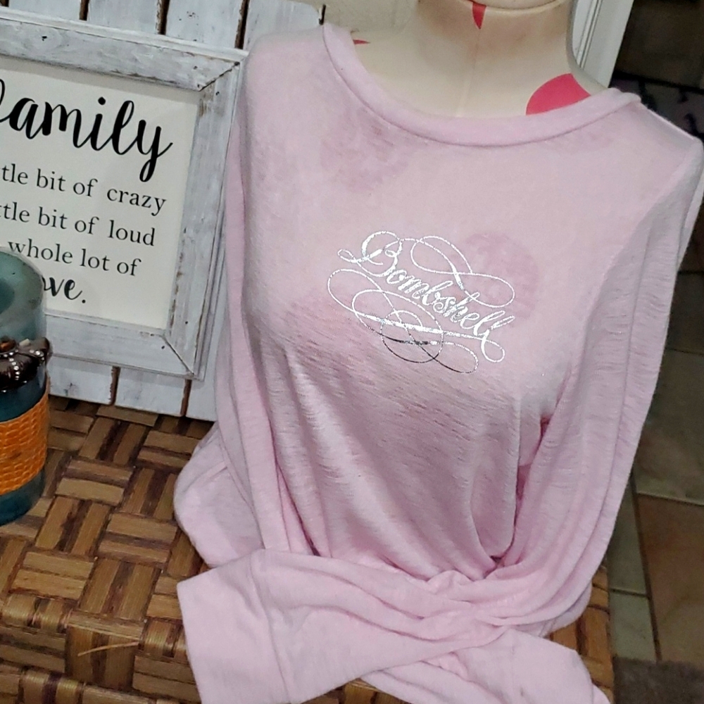 VS PINK LS BOMBSHELL SHIRT